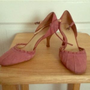 Pink Suede Kitten Heal